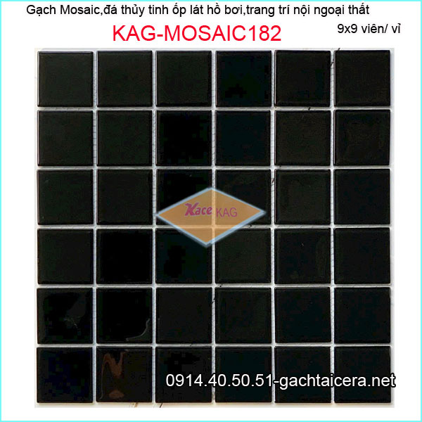 Gạch mosaic hồ bơi,đá thủy tinh trang trí đa màu KAG-MOSAIC182