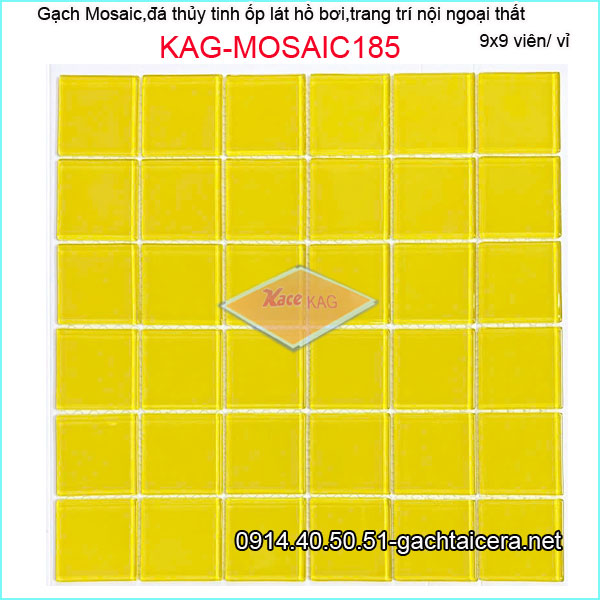Gạch mosaic hồ bơi,đá thủy tinh trang trí đa màu KAG-MOSAIC185