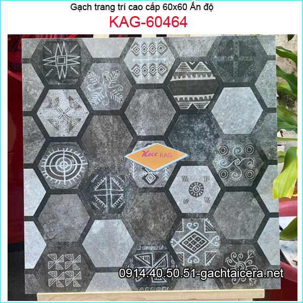Gạch ẤN ĐỘ trang trí 60x60 cm cao cấp KAG-60464