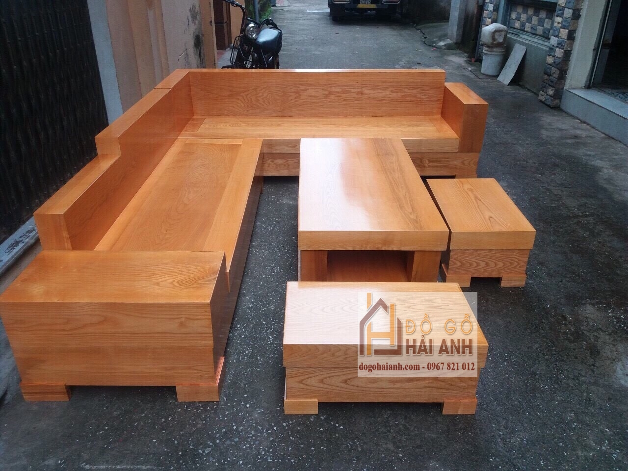 Sofa gỗ sồi giá rẻ TPHCM