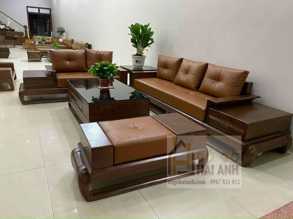 Thiết kế và sản xuất Sofa gỗ sồi Hà Nội đẹp và chất lượng
