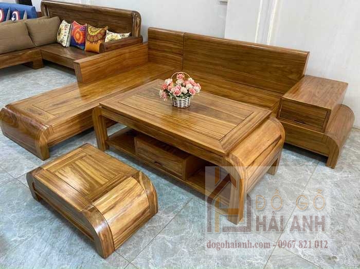 bàn ghế Sofa gỗ hương