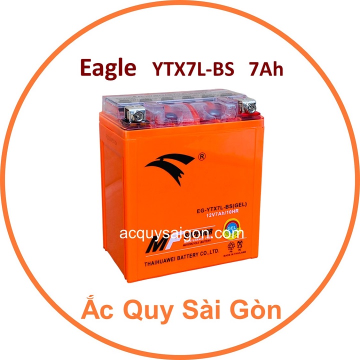 Nhà Phân Phối Ắc Quy Sài Gòn | Chuyên cung cấp sỉ và lẻ các loại bình ắc quy xe máy Eagle YTX7L-BS chất lượng cao nhập khẩu 100% từ Thái Lan, giao hàng nhanh chóng với giá rẻ, cạnh tranh nhất.