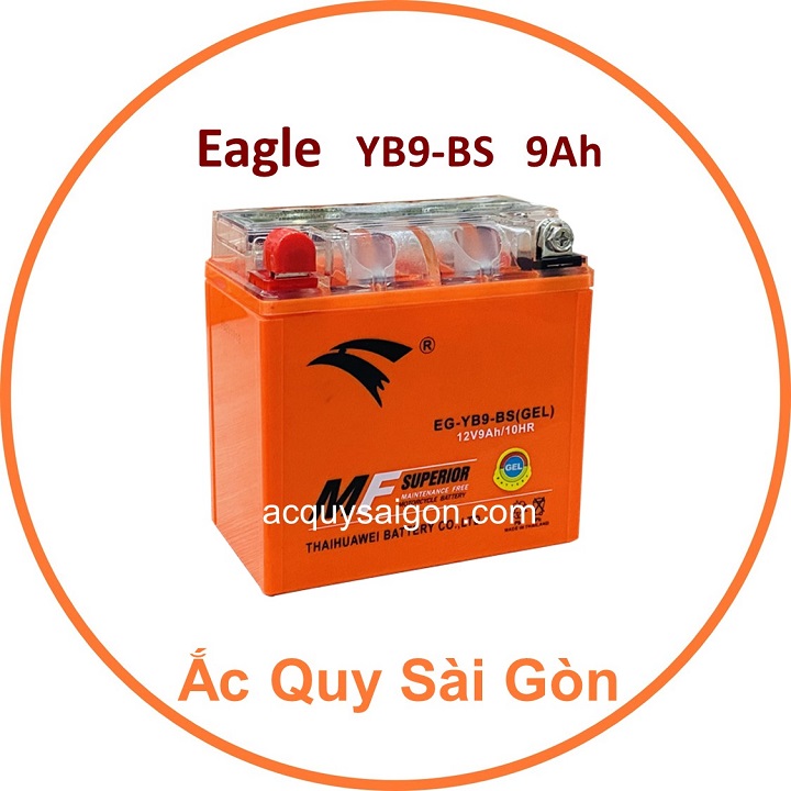 Nhà Phân Phối Ắc Quy Sài Gòn | Chuyên cung cấp sỉ và lẻ các loại bình ắc quy xe mô tô Eagle YB9-BS chất lượng cao nhập khẩu 100% từ Thái Lan, giao hàng nhanh chóng với giá rẻ, cạnh tranh nhất.