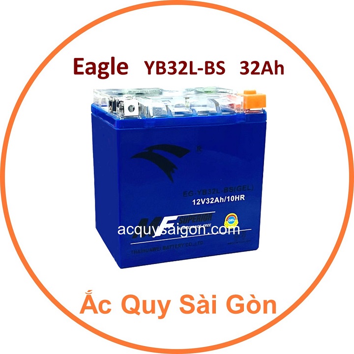 Nhà Phân Phối Ắc Quy Sài Gòn | Chuyên cung cấp sỉ và lẻ các loại bình ắc quy xe mô tô Eagle YB32L-BS chất lượng cao nhập khẩu 100% từ Thái Lan, giao hàng nhanh chóng với giá rẻ, cạnh tranh nhất.