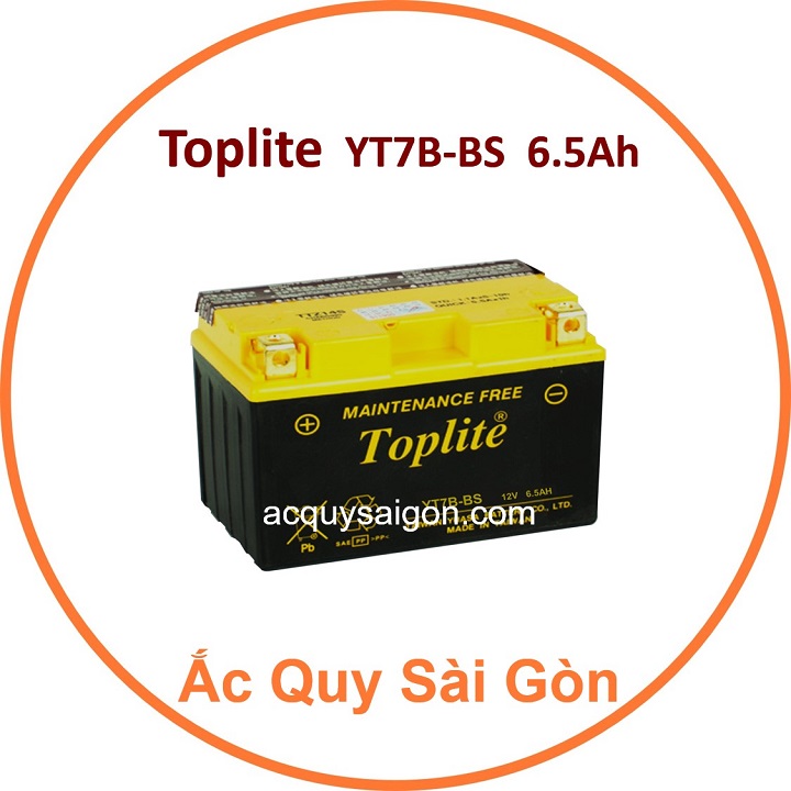 Nhà Phân Phối Ắc Quy Sài Gòn | Chuyên cung cấp sỉ và lẻ các loại bình ắc quy xe máy Toplite YT7B-BS chất lượng tốt nhất, nhập khẩu 100% từ Đài Loan, giao hàng nhanh chóng với giá rẻ, cạnh tranh nhất.