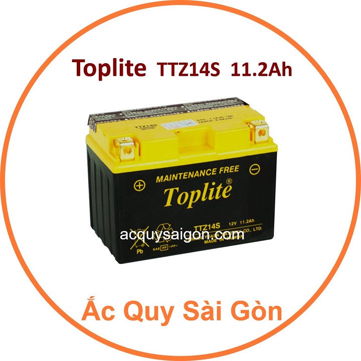 Nhà Phân Phối Ắc Quy Sài Gòn | Chuyên cung cấp sỉ và lẻ các loại bình ắc quy xe máy Toplite TTZ14S chất lượng tốt nhất, nhập khẩu 100% từ Đài Loan, giao hàng nhanh chóng với giá rẻ, cạnh tranh nhất.