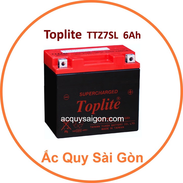 Nhà Phân Phối Ắc Quy Sài Gòn | Chuyên cung cấp sỉ và lẻ các loại bình ắc quy xe máy Toplite TTZ7SL chất lượng tốt nhất, nhập khẩu 100% từ Đài Loan, giao hàng nhanh chóng với giá rẻ, cạnh tranh nhất.