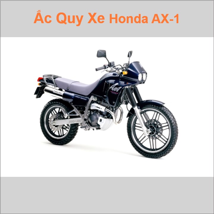 Bình acquy moto cho xe cào cào Honda AX-1 có công suất 7Ah (10h) với các mã bình ắc quy YTX7L-BS Bình ắc quy xe mô tô phân khối lớn Honda AX1, NX 125, 150, 200, 250, 350, 400 có kích thước Dài 11.3cm * Rộng 7cm * Cao 13cm chất lượng tốt với giá rẻ, cạnh tranh nhất