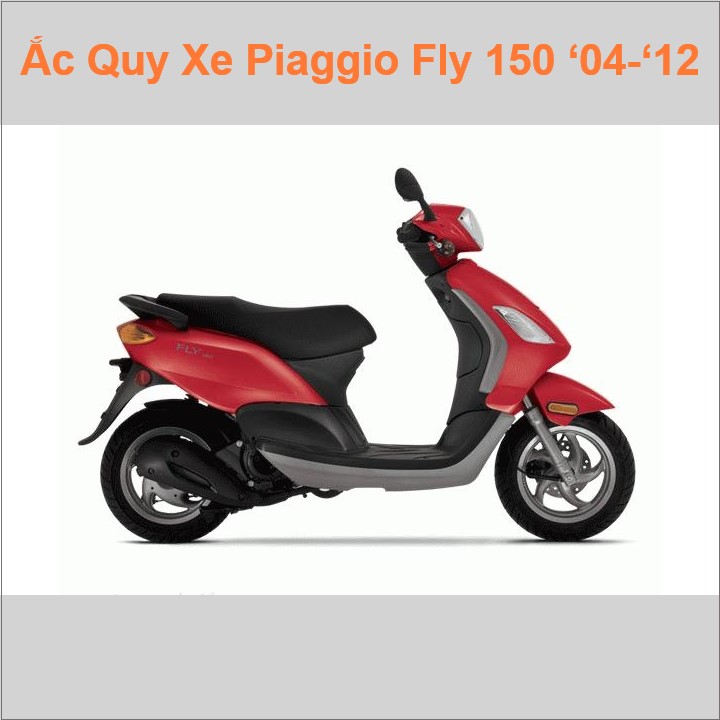 Bình ắc quy cho xe tay ga pkl Piaggio Bình ắc quy cho xe tay ga pkl Piaggio Fly 125 / 150 (2004-2012) có công suất tầm 9Ah (10h) với các mã bình ắc quy phổ biến như YB9-BS, YT12B-BS Bình ắc quy xe scooter phân khối lớn Piaggio Fly có kích thước khoảng Dài 13.5cm * Rộng 7.5cm * Cao 13.5cm battery chất lượng tốt nhất giá rẻ có công suất tầm 9Ah (10h) với các mã bình ắc quy phổ biến như YB9-BS, YT12B-BS Bình ắc quy xe scooter phân khối lớn Hexagon có kích thước khoảng Dài 13.5cm * Rộng 7.5cm * Cao 13.5cm battery chất lượng tốt nhất giá rẻ