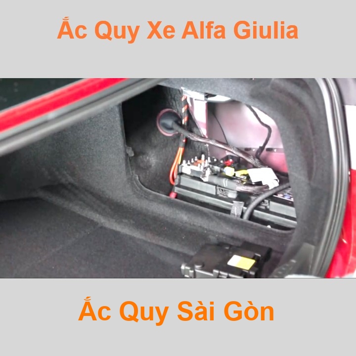 Bình ắc quy cho xe Alfa Romeo Giulia có công suất tầm 95Ah, 100Ah, cọc chìm, với các mã bình ắc quy phổ biến như Din100, AGM95