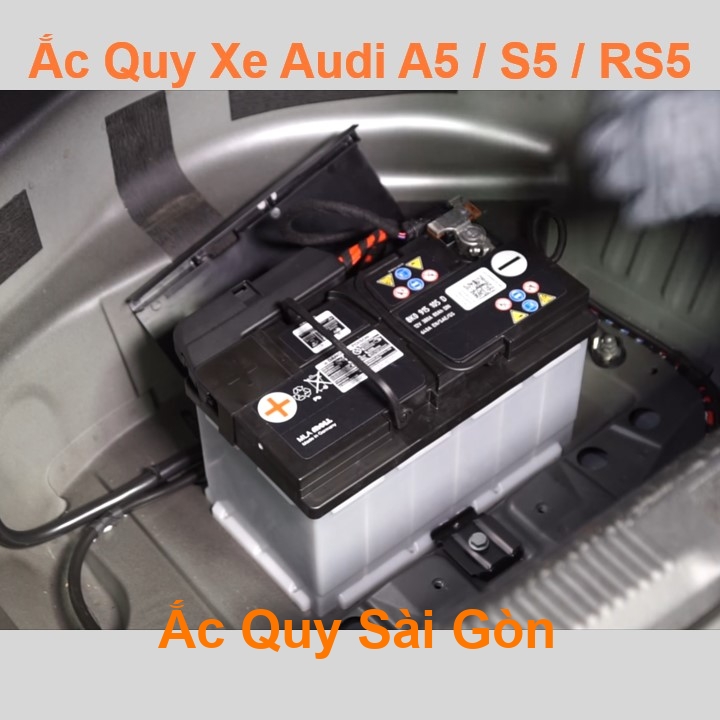 Bình ắc quy cho xe Audi A5 / S5 / RS5 có công suất tầm 95Ah, 100Ah, cọc chìm, với các mã bình ắc quy phổ biến như Din100, AGM95