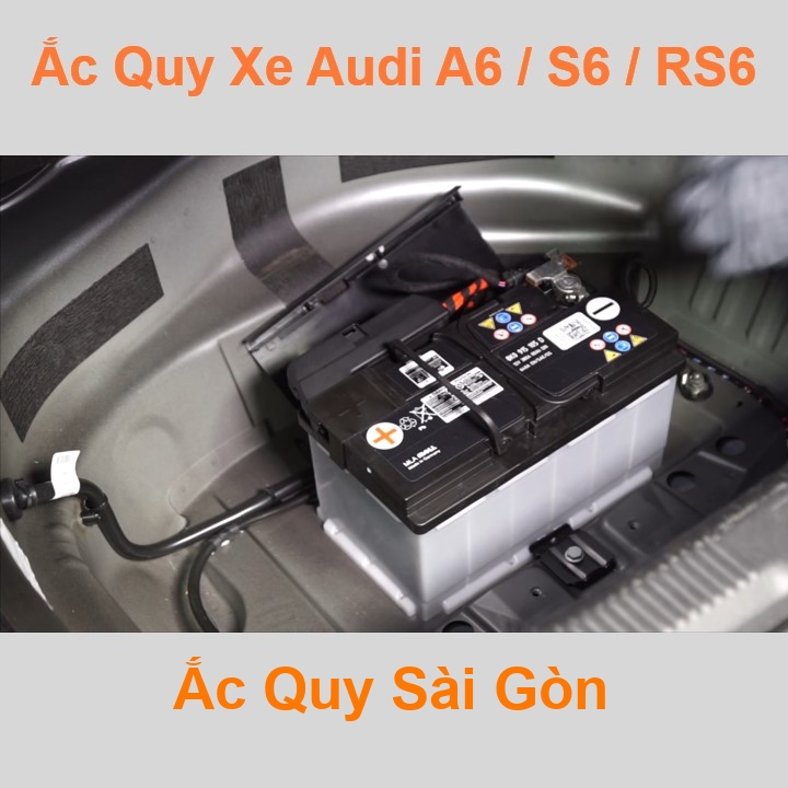 Bình ắc quy cho xe Audi A6 / S6 / RS6 có công suất tầm 95Ah, 100Ah, cọc chìm, với các mã bình ắc quy phổ biến như Din100, AGM95