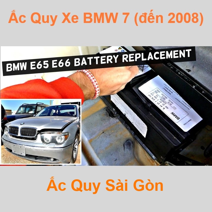 Bình ắc quy cho xe BMW 7 Series (đến 2008) có công suất tầm 95Ah, 100Ah, cọc chìm, với các mã bình ắc quy phổ biến như Din100, AGM95