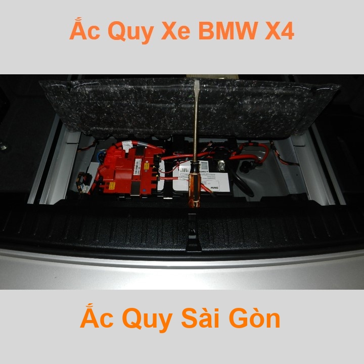 Bình ắc quy cho xe BMW X4 có công suất tầm 95Ah, 100Ah, cọc chìm, với các mã bình ắc quy phổ biến như Din100, AGM95