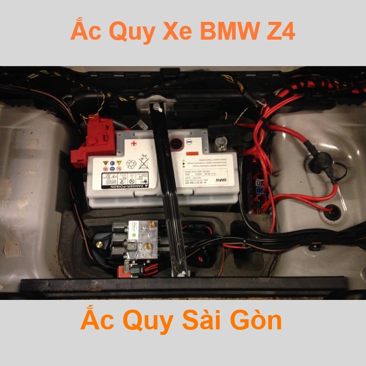 Bình ắc quy cho xe BMW Z4 có công suất tầm 80Ah, 90Ah, cọc chìm, với các mã bình ắc quy phổ biến như Din90, AGM80