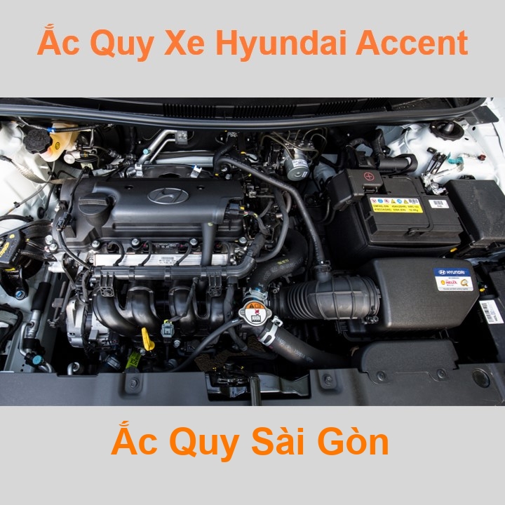 Bình ắc quy cho xe Hyundai Accent / Verna (từ 1994) có công suất tầm 45Ah, 50Ah (cọc chìm) với các mã bình ắc quy như Din45, Din50 Bình acquy oto Hyundai Accent / Verna (từ 1994) có kích thước khoảng Dài 20cm * Rộng 17,5cm * Cao 19cm
