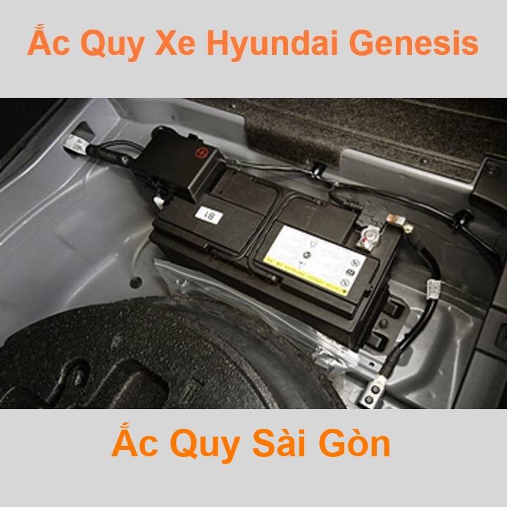 Bình ắc quy cho xe Hyundai Genesis BH; DH (2008 - 2016) có công suất tầm 95Ah, 100Ah (cọc chìm – nghịch) với các mã bình ắc quy như AGM95, Din100 Bình acquy oto Hyundai Genesis (2008 - 2016) có kích thước khoảng Dài 35cm * Rộng 17,5cm * Cao 19cm Ắc Quy Sài Gòn