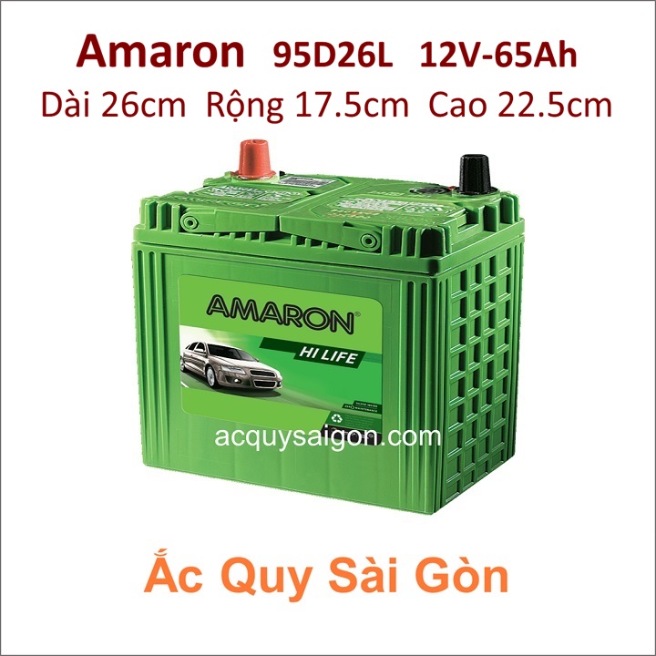 Ắc quy Amaron 12V 65Ah 95D26L (NX110-5L)