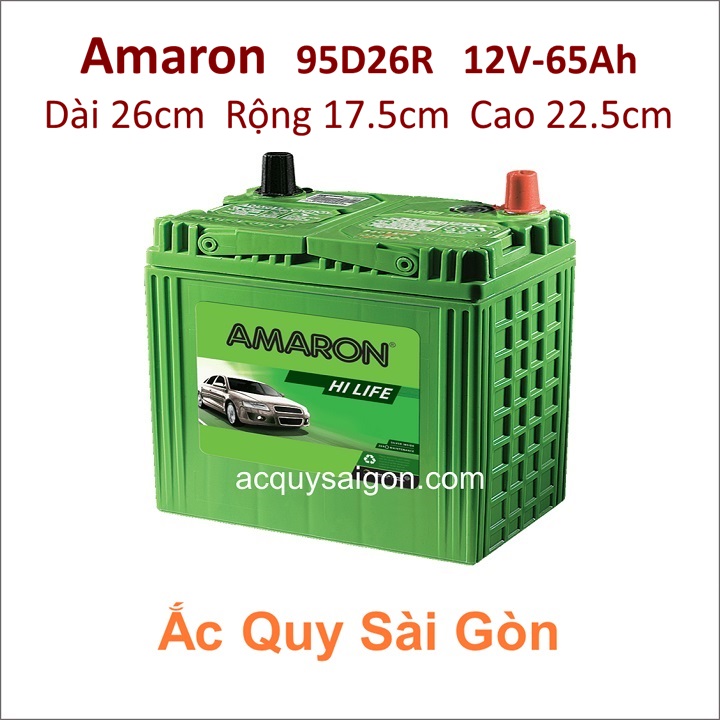 Ắc quy Amaron 12V 65Ah 95D26R (NX110-5R)