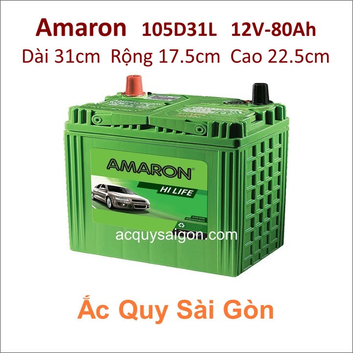 Ắc quy Amaron 12V 80Ah 105D31L (NX120-7L)