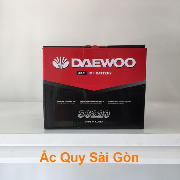 Binh acquy oto Daewoo 62Ah DIN62R kín khí (hay thường gọi là ắc quy khô) mang đến sự tiện lợi tối cao với tính năng chống tràn phi thường