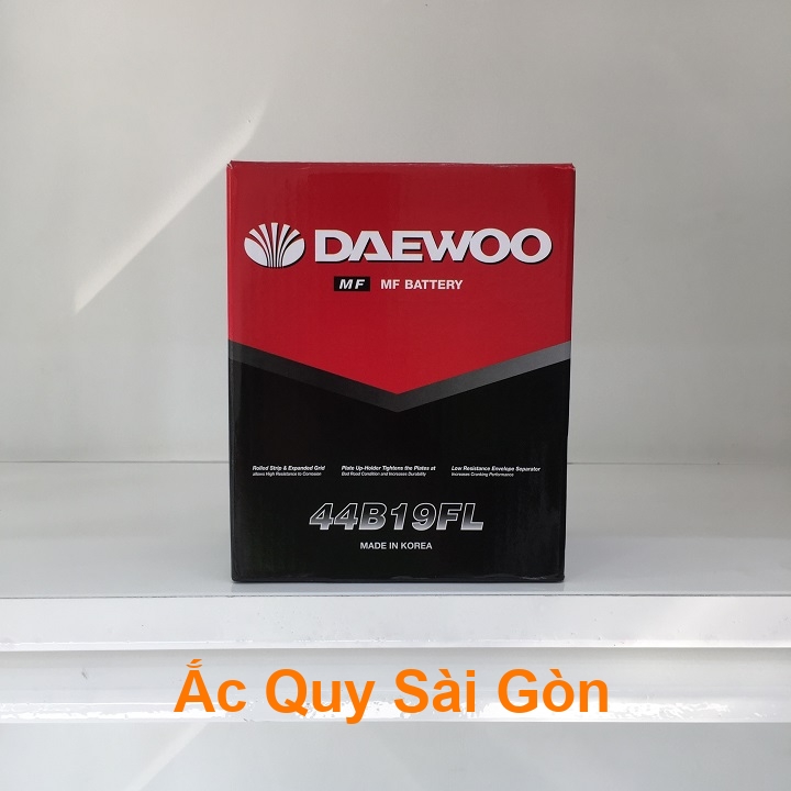 Binh acquy oto Daewoo 40Ah 44B19L kín khí (hay thường gọi là ắc quy khô) mang đến sự tiện lợi tối cao với tính năng chống tràn phi thường