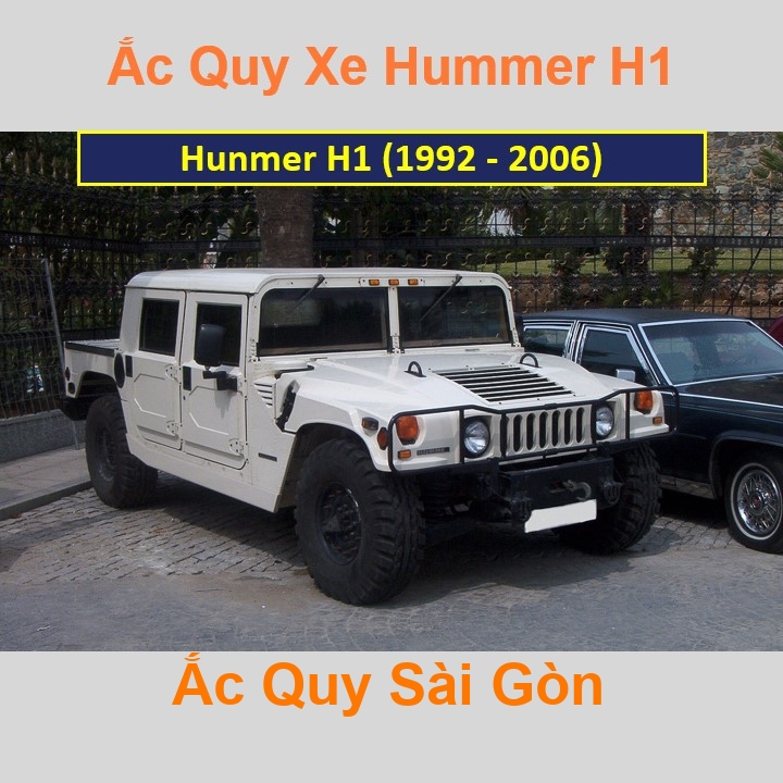 Bình ắc quy xe ô tô Hummer H1 (1992 - 2006)