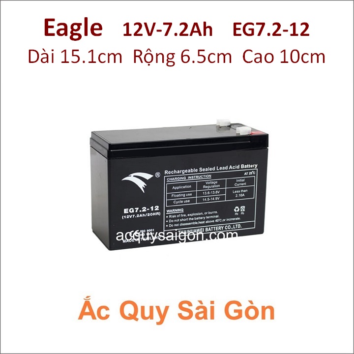 Ắc quy công nghiệp Eagle-12V 7.2Ah EG7.2-12