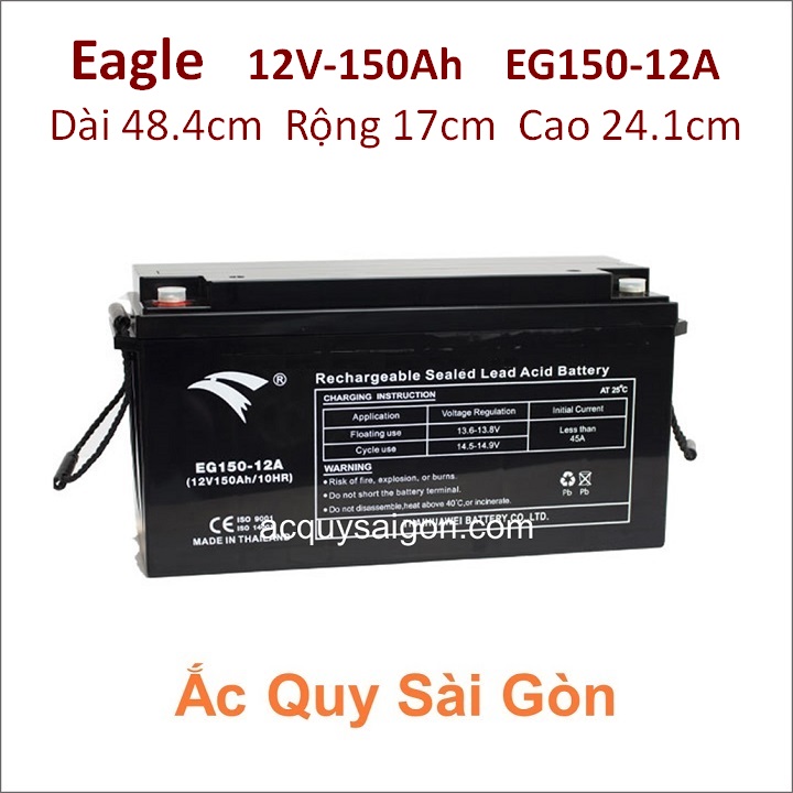 Ắc quy công nghiệp Eagle-12V/150Ah EG150-12