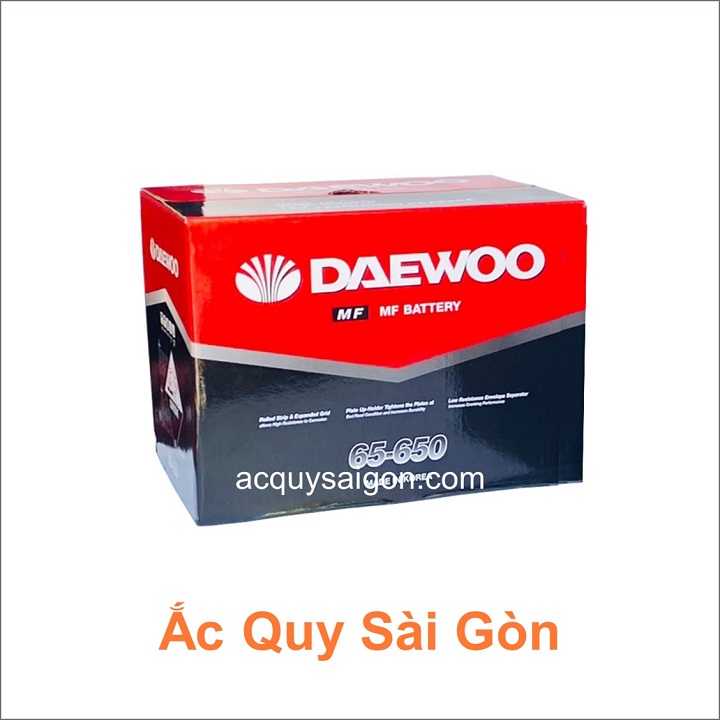 Binh acquy oto Daewoo 70Ah 65-650 kín khí (hay thường gọi là ắc quy khô) mang đến sự tiện lợi tối cao với tính năng chống tràn phi thường.
