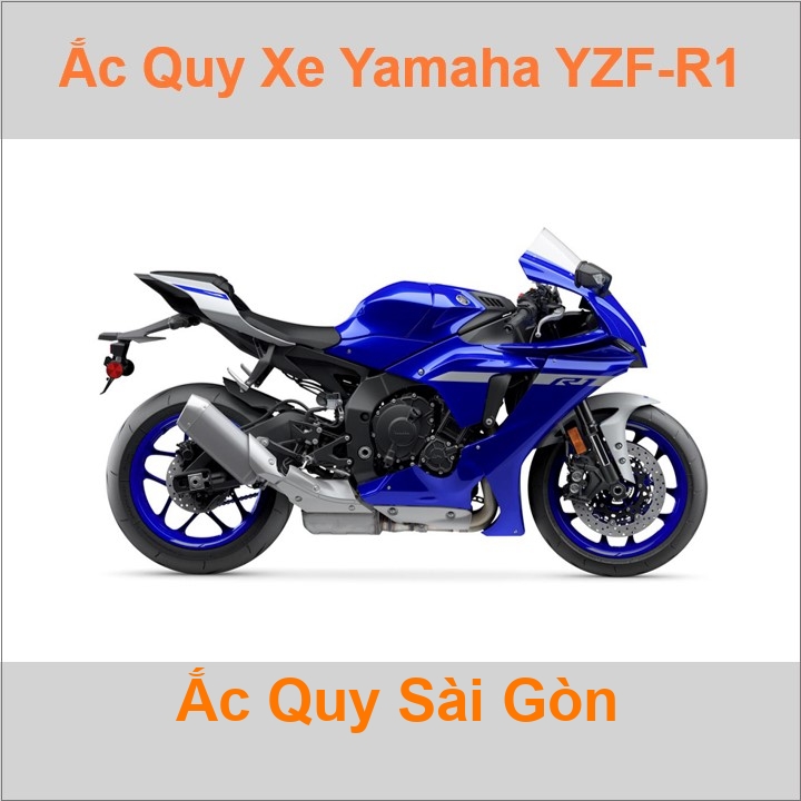 Bình ắc quy cho xe moto Yamaha YZF R1 998cc có công suất tầm 8.6Ah với các mã bình ắc quy phổ biến như TTZ10S