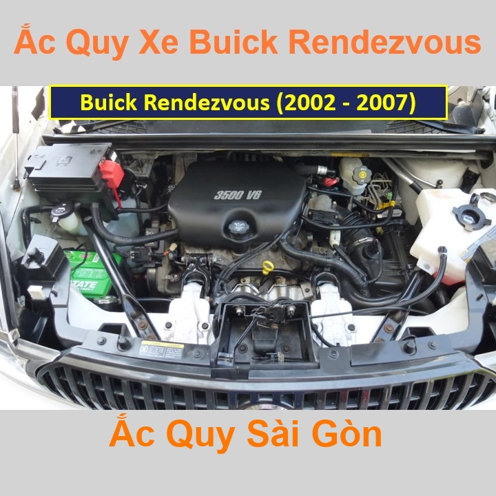 ắc quy cho xe Buick Rendezvous (2002 - 2007) có công suất tầm 71Ah, 74Ah, 75Ah (cọc chìm – cọc nghịch) với các mã bình ắc quy phổ biến như Din71, Di