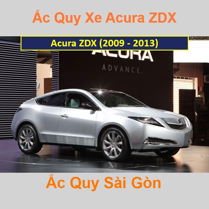 Bình ắc quy xe ô tô Acura Cross ZDX (2009 - 2013)