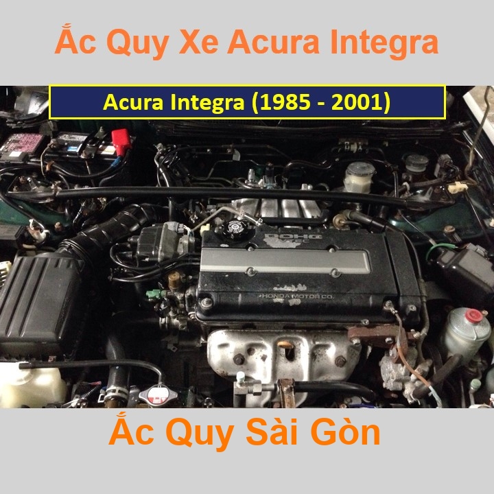 Vị trí bình ắc quy Acura Integra nằm ở dưới nắp ca pô, sau khoang máy, phía bên phụ.