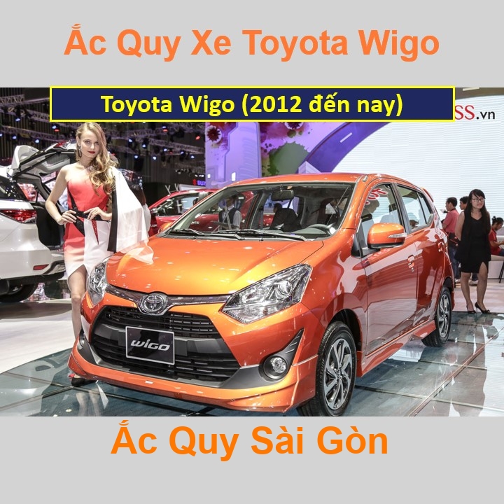 ắc quy cho xe Toyota Wigo (2012 đến nay) có công suất tầm 40Ah (cọc nổi – cọc nghịch) với các mã bình ắc quy phổ biến như 44B19L, 50B19L 