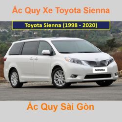 Bình ắc quy xe ô tô Toyota Sienna (1988 - 2020)
