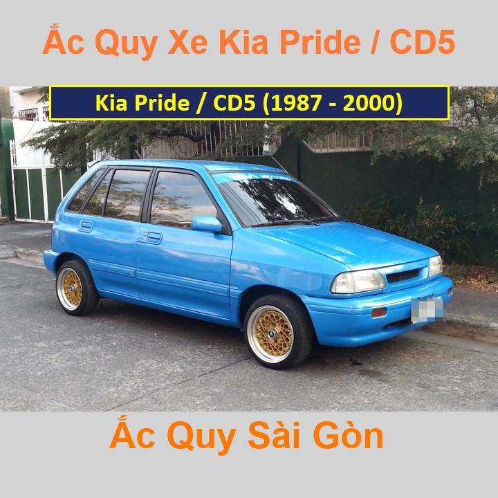 Bình ắc quy xe ô tô Kia Pride / CD5 (1987 - 2000)