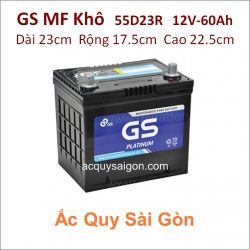 Ắc quy GS MF (Khô) 12V 60Ah 55D23R Platinum