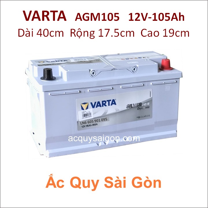 Ắc quy Varta 12V-105Ah AGM105 (605901095)