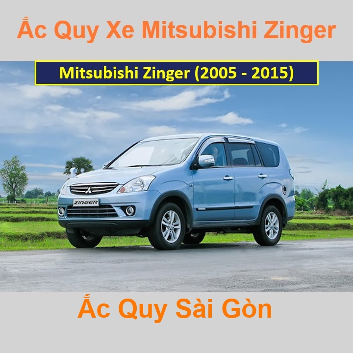 Bình ắc quy xe ô tô Mitsubishi Zinger (2005 - 2015)