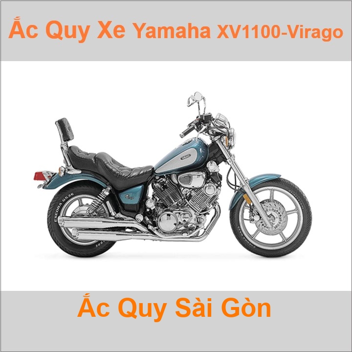 Bình ắc quy cho xe moto Yamaha XV 1100 Virago 1063cc có công suất tầm 18Ah (10h) với các mã bình ắc quy phổ biến như YTX20L-BS