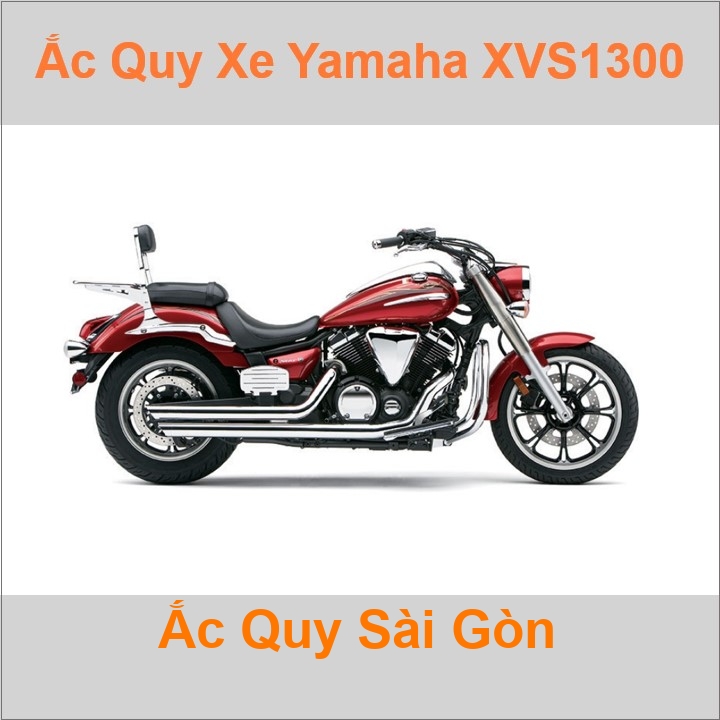 Bình ắc quy cho xe moto Yamaha XVS 1300 V-Star 1304cc có công suất tầm 18A (10h) với các mã bình ắc quy phổ biến như YTX20L-BS