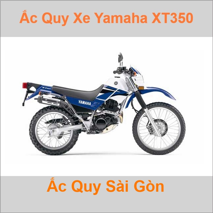 Bình ắc quy cho xe moto Yamaha XT 350 346cc có công suất tầm 3Ah (10h) với các mã bình ắc quy phổ biến như YB3L-B