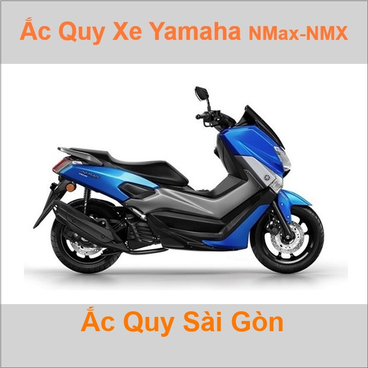 Bình ắc quy cho xe moto Yamaha NMX / NMax 155 155cc có công suất tầm 6Ah (10h) với các mã bình ắc quy phổ biến như TTZ7V