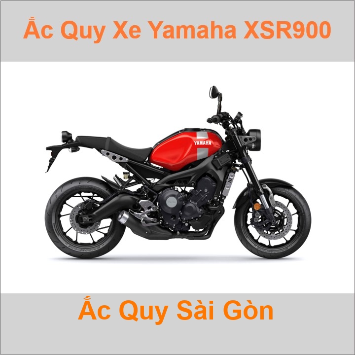 Bình ắc quy cho xe moto Yamaha XSR 900 847cc có công suất tầm 8.6Ah (10h) với các mã bình ắc quy phổ biến như TTZ10S