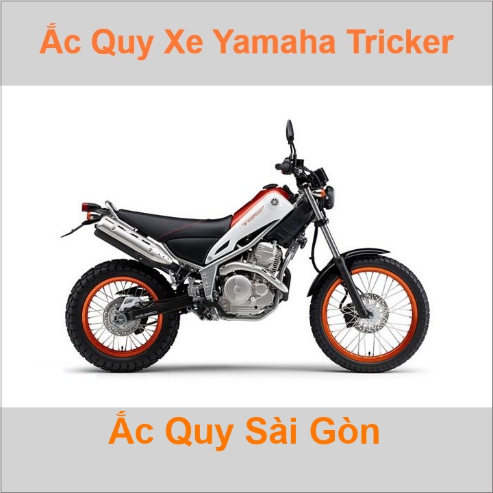 Bình ắc quy cho xe moto Yamaha Tricker 250 249cc có công suất tầm 7Ah (10h) với các mã bình ắc quy phổ biến như YTX7L-BS, TTZ8V