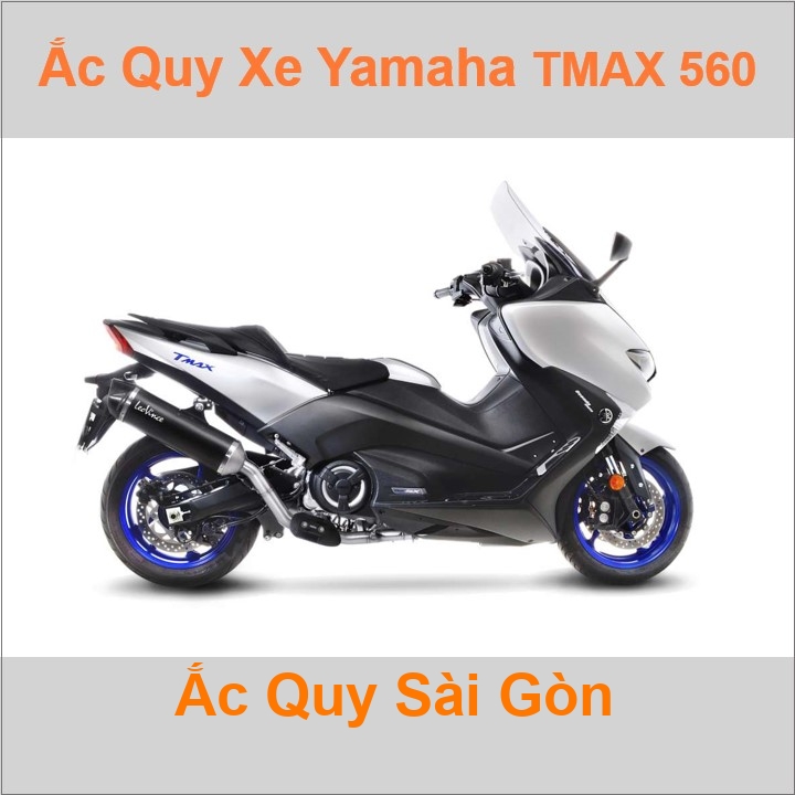 Bình ắc quy cho xe moto Yamaha TMAX 560 562cc có công suất tầm 11.6Ah (10h) với các mã bình ắc quy phổ biến như TTZ14S, YTZ12S