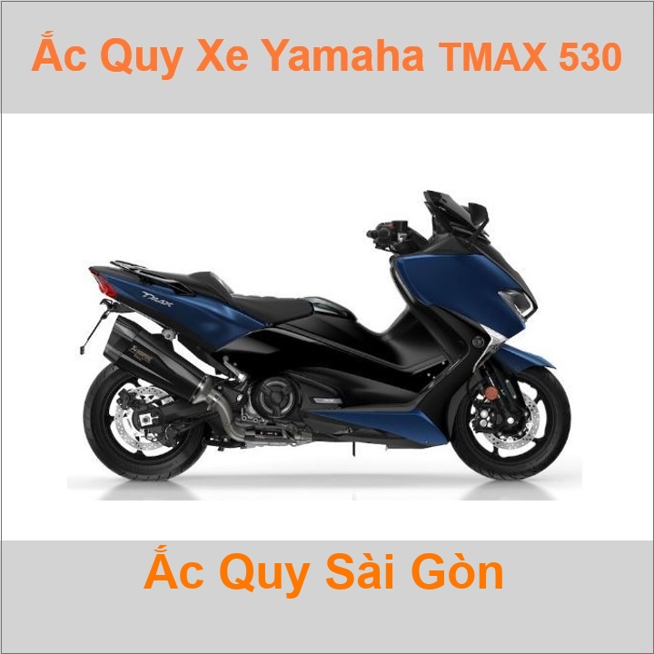 Bình ắc quy cho xe moto Yamaha TMAX 530 530cc có công suất tầm 11.6Ah (10h) với các mã bình ắc quy phổ biến như TTZ14S, YTZ12S