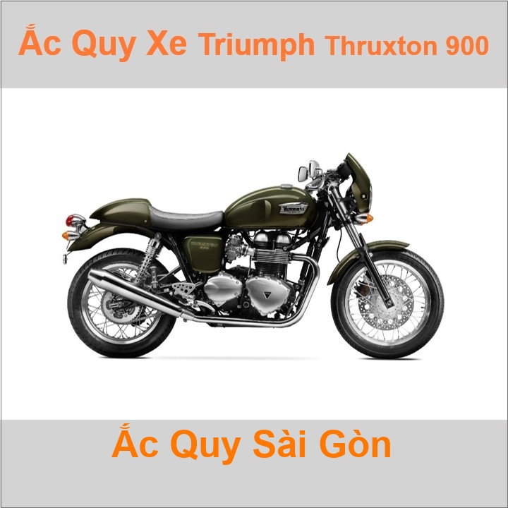 Bình ắc quy cho xe moto Triumph Thruxton 900 865cc có công suất tầm 10Ah, 12ah với các mã bình ắc quy phổ biến như YTX12-BS